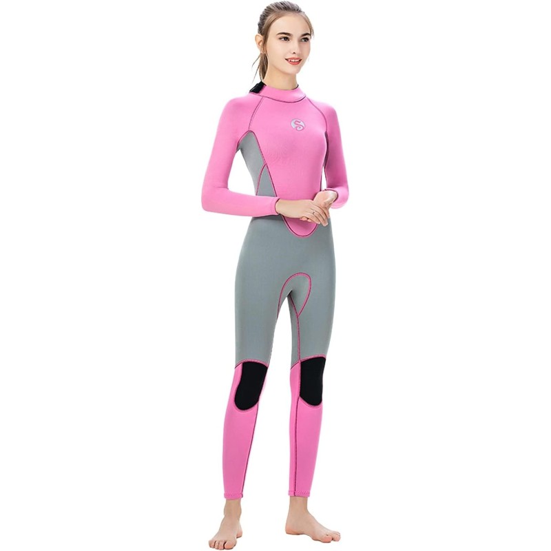 3mm Wetsuit Women Neoprene Long Sleeve Full Diving Suit Surfing Swimming Snorkeling Back Zip