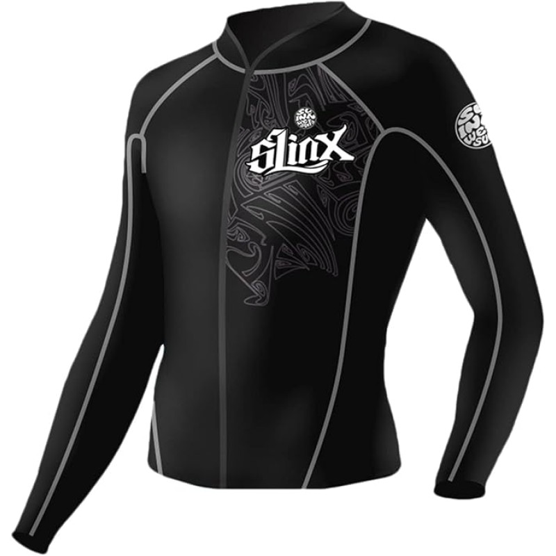 Dziokizo Women Men Wetsuit Top 2mm Long Sleeve Neoprene Wetsuit Jacket for Diving Surfing Swimming Kayaking