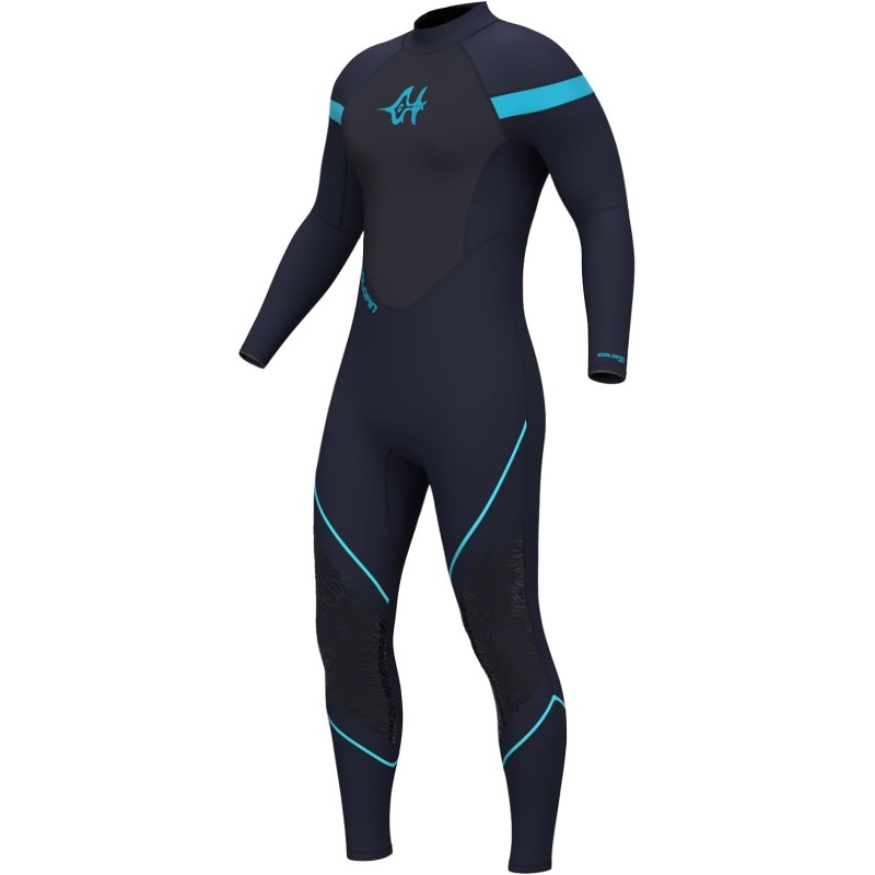 GoldFin Wetsuit Men, 3mm Wetsuits Neoprene Wet Suits Fullsuit Back Zip Keep Warm in Cold Water Diving Swimming Kayaking Surfing