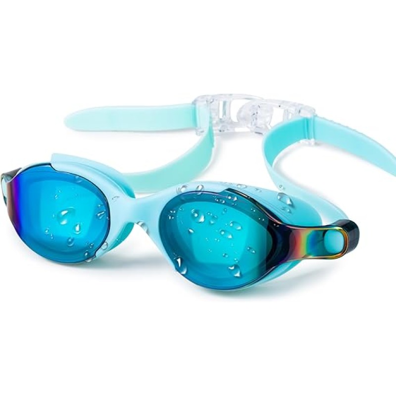 Swimming Goggles UV Protection Anti-Fog Waterproof Swim Goggles Easy to Adjust for Adult Men Women