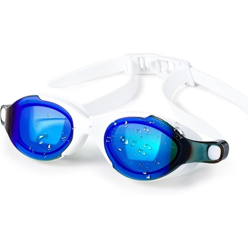 Swimming Goggles UV Protection Anti-Fog Waterproof Swim Goggles Easy to Adjust for Adult Men Women