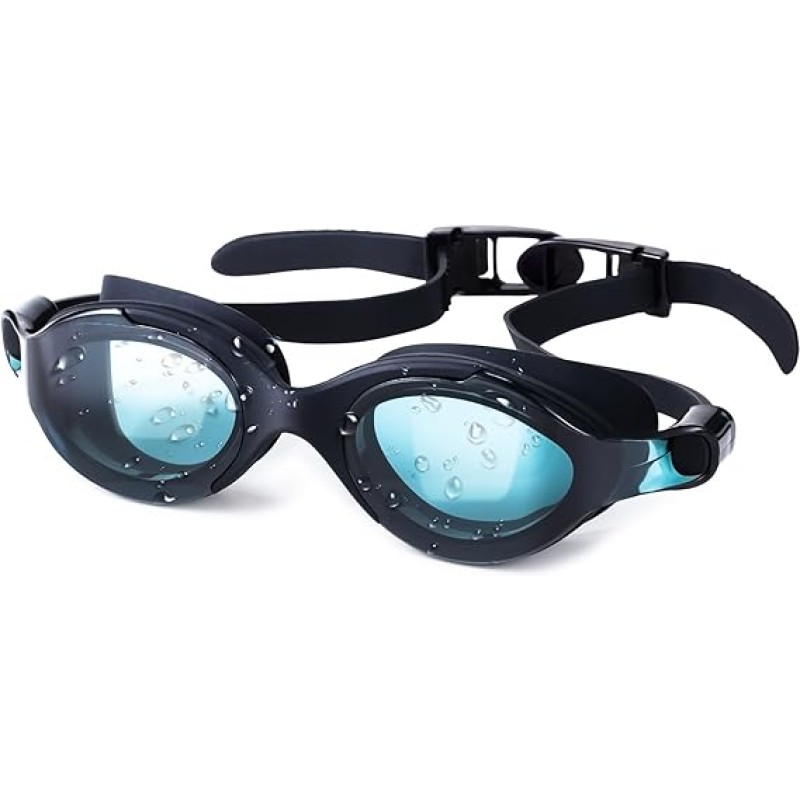 Swimming Goggles UV Protection Anti-Fog Waterproof Swim Goggles Easy to Adjust for Adult Men Women