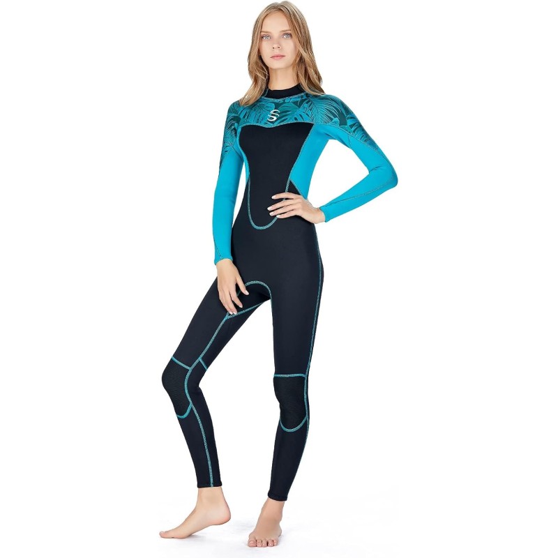 Women Wetsuit 2mm Neoprene Full Body Dive Suit for Diving Surfing Snorkeling Swimming