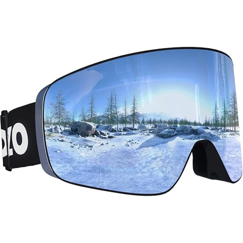 Ski Goggles Magnetic Replaceable Cylindrical Lens Snow Goggles